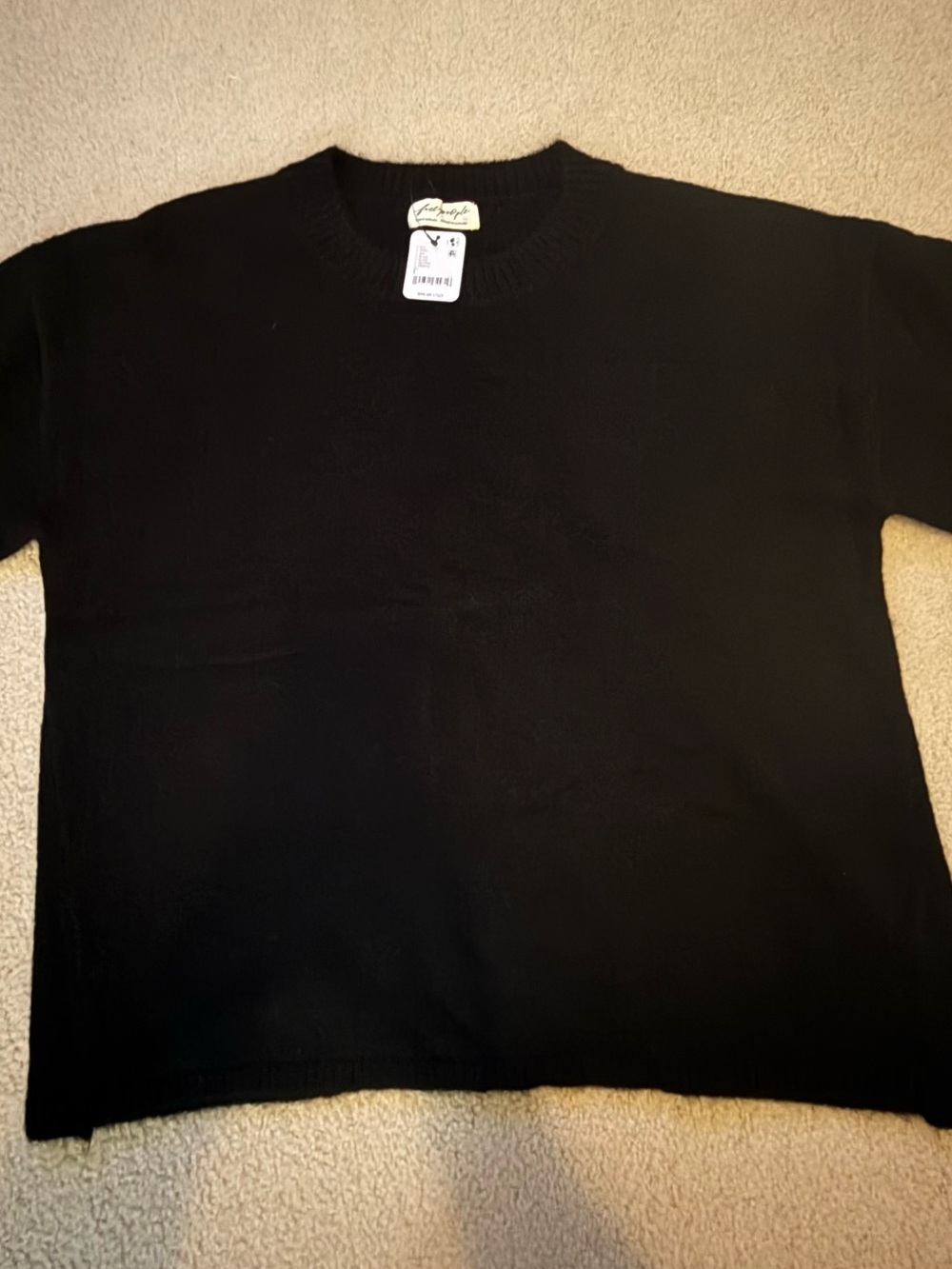 Women's Black Crewneck Sweater